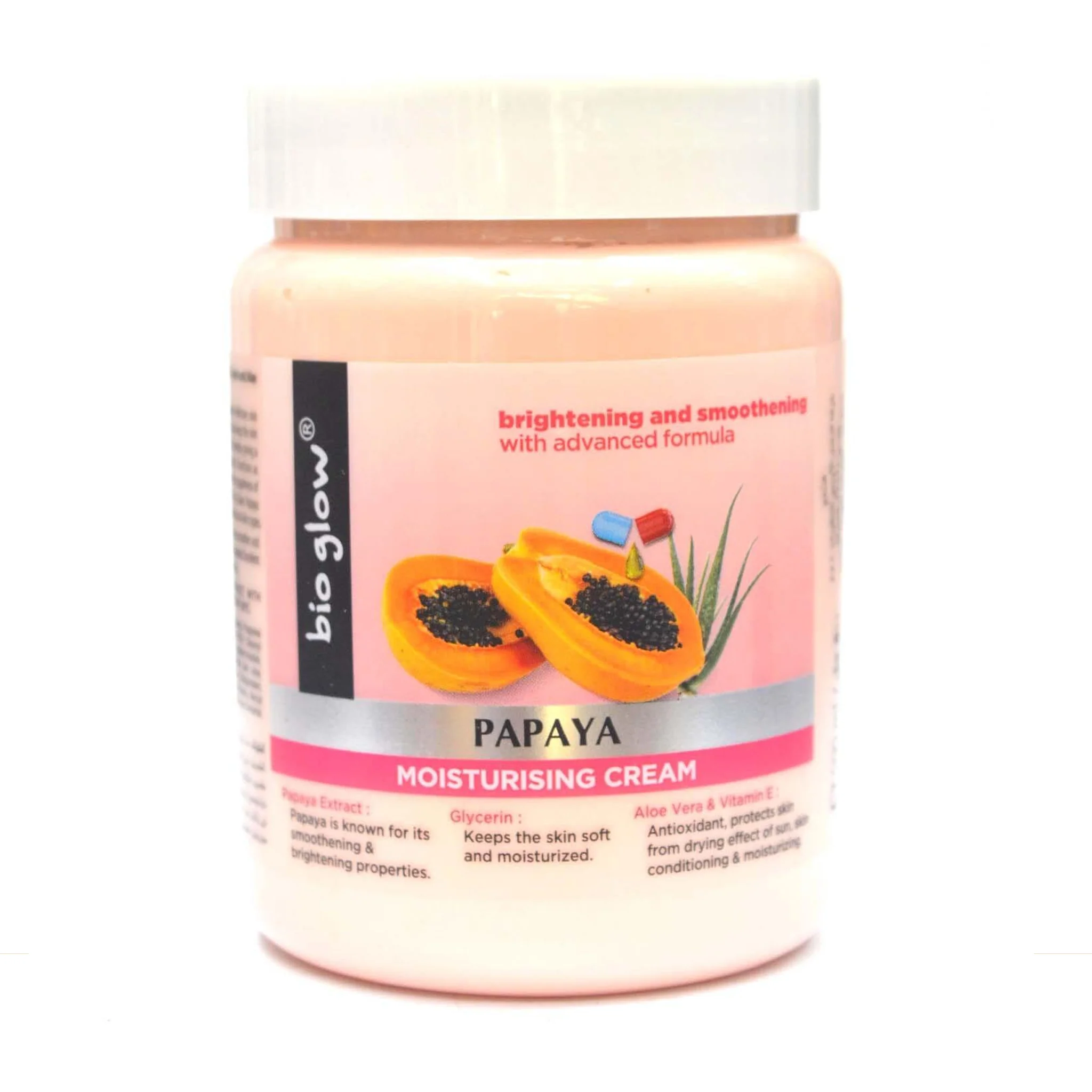 Bio Glow Papaya Moisturizing Cream 500ml | Soft, Hydrated, and Radiant Skin | U.A.E